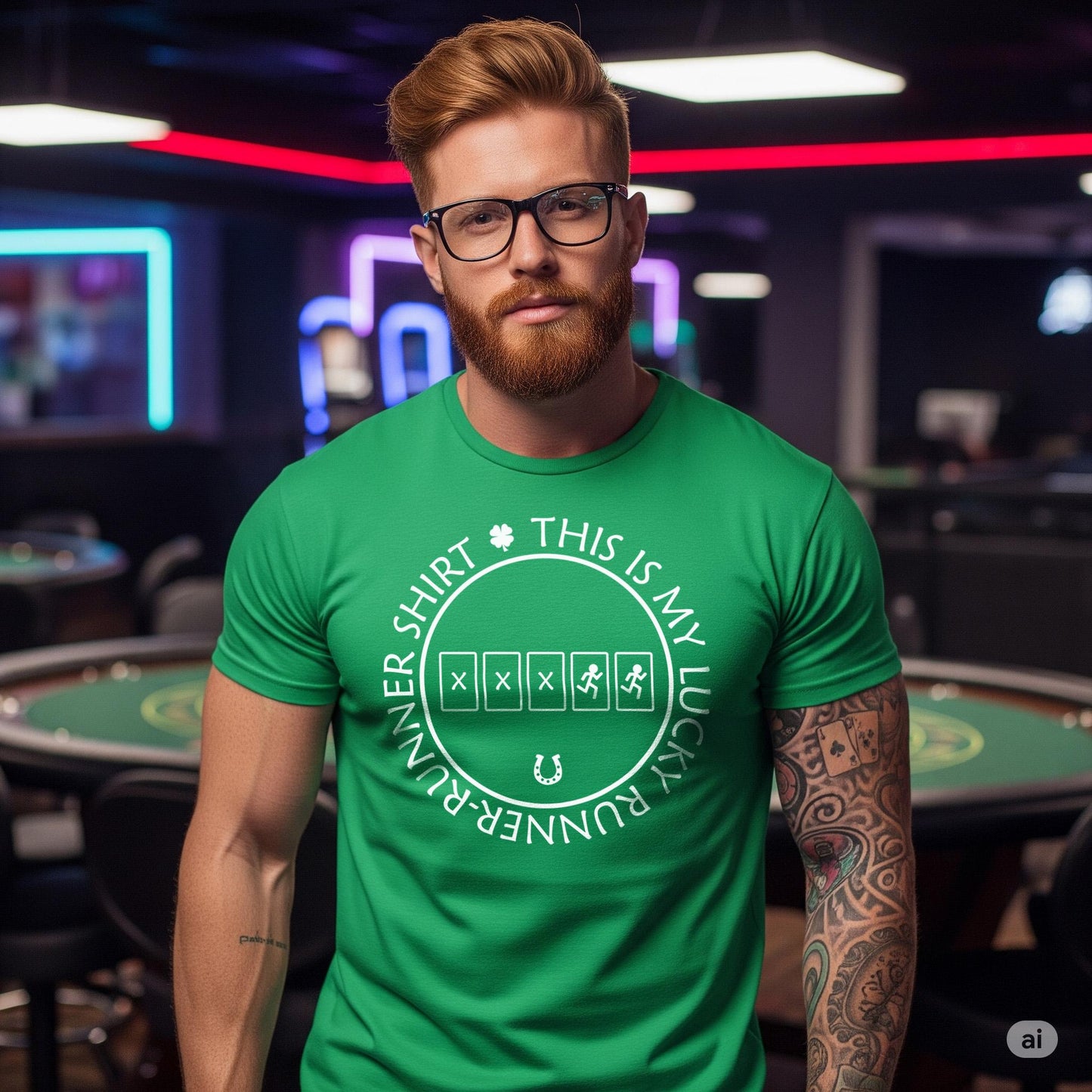 Lucky Runner Runner T-Shirt | Poker Shirts