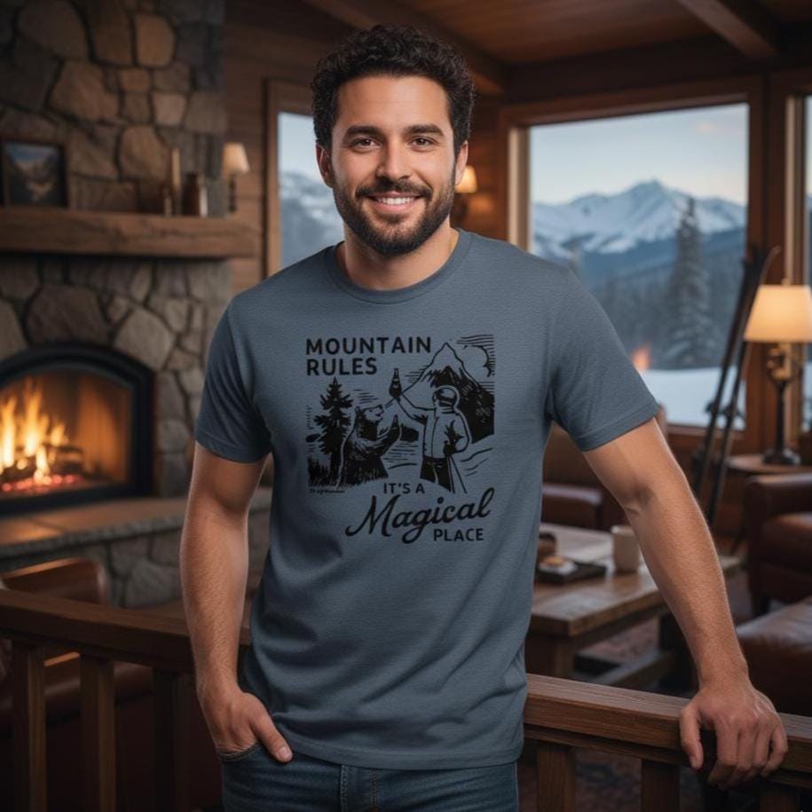 Mountain Rules T-Shirt | Always Sunny Ski Trip Parody Tee