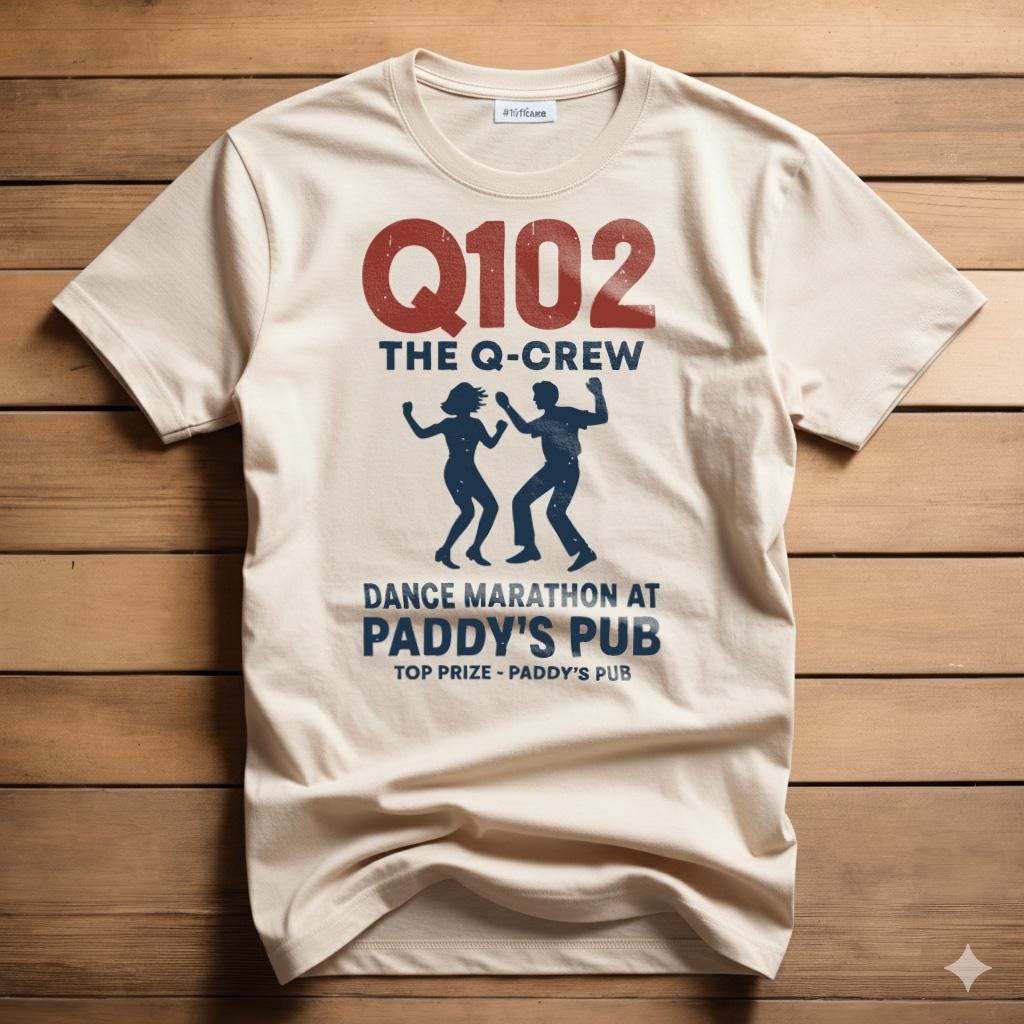 Q102 The Q-Crew T-Shirt | Always Sunny in Philadelphia Tribute T Shirt