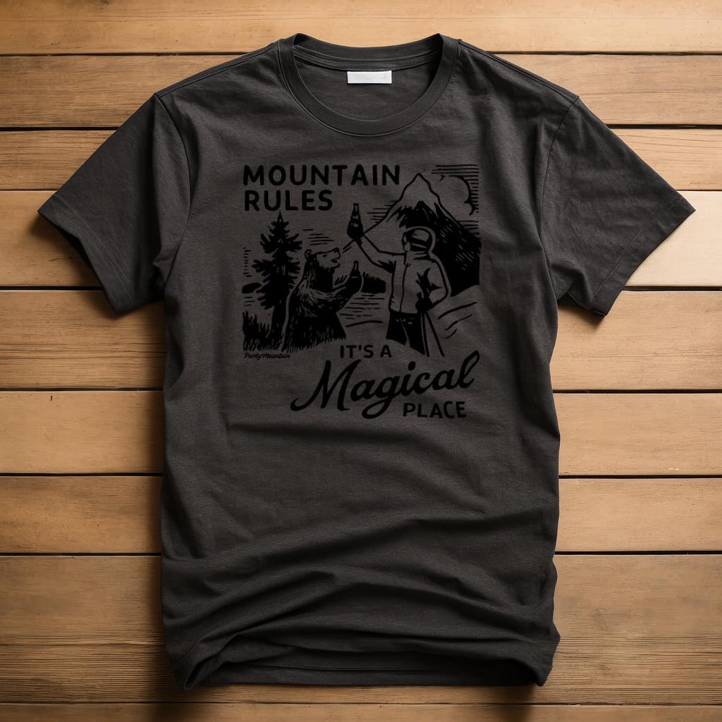 Mountain Rules T-Shirt | Always Sunny Ski Trip Parody Tee
