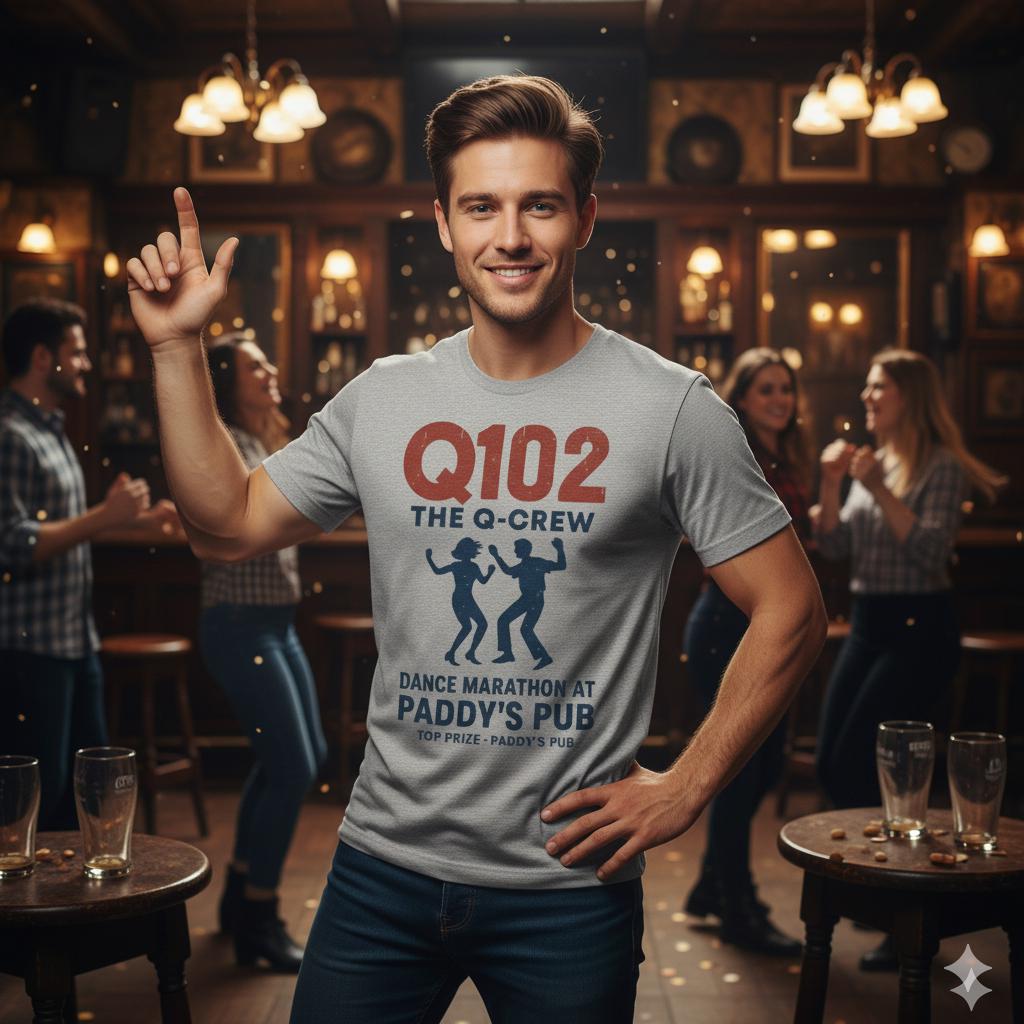 Q102 The Q-Crew T-Shirt | Always Sunny in Philadelphia Tribute T Shirt