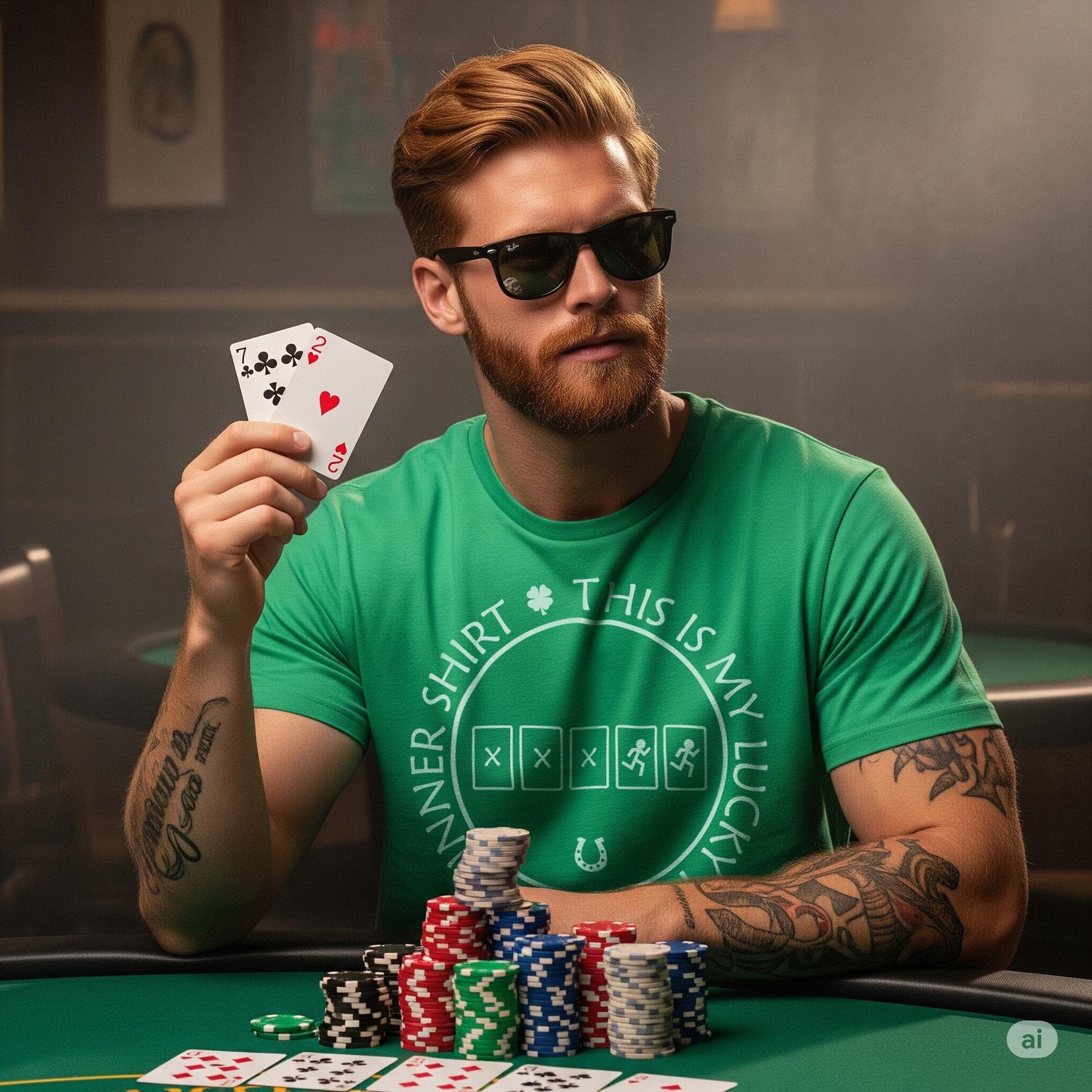 Lucky Runner Runner T-Shirt | Poker Shirts