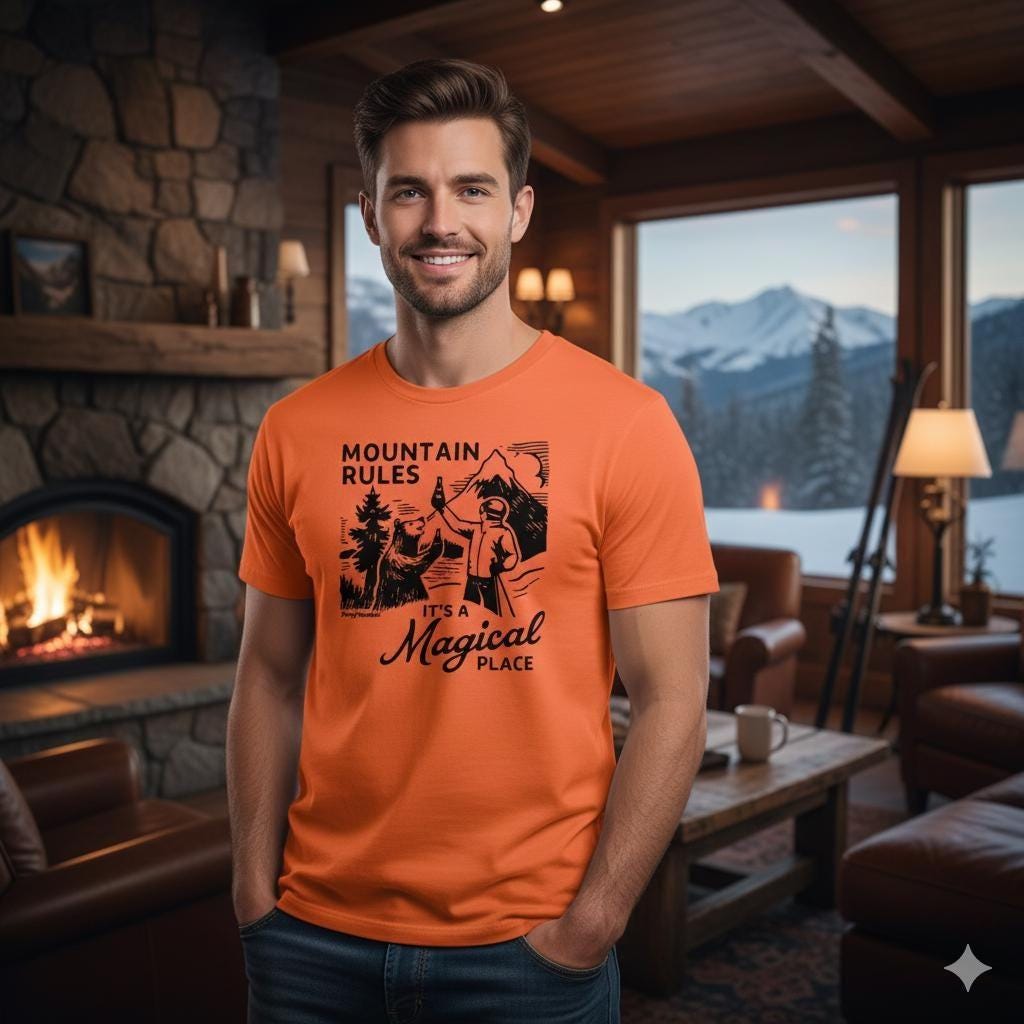 Mountain Rules T-Shirt | Always Sunny Ski Trip Parody Tee