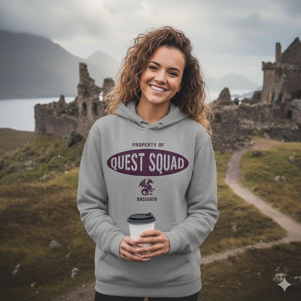Quest Squad Hoodie | Fourth Wing Fan Apparel