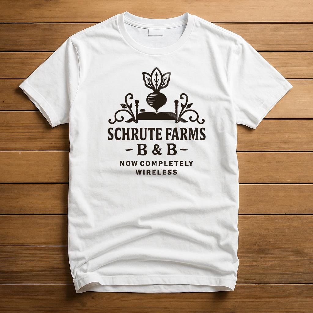 Schrute Farms B&B T-Shirt: The Office TV Show Fan Gift