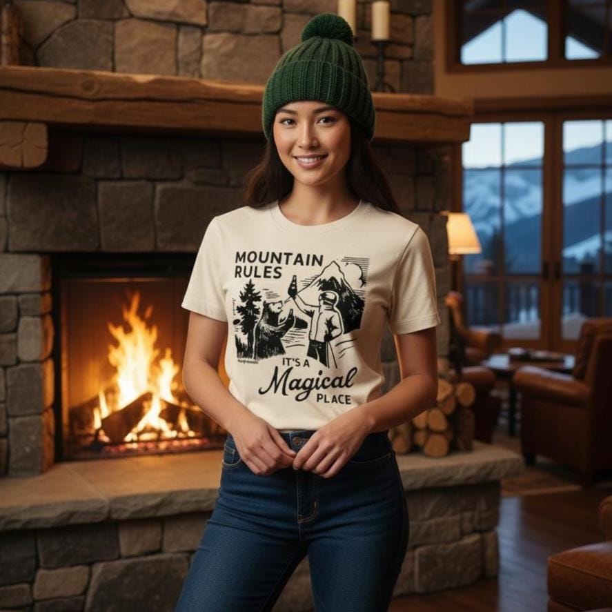 Mountain Rules T-Shirt | Always Sunny Ski Trip Parody Tee