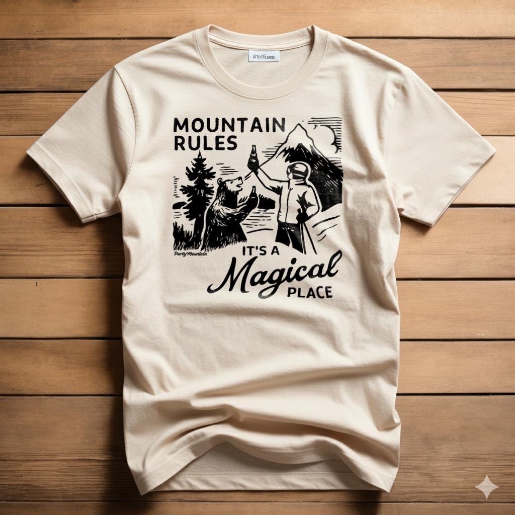 Mountain Rules T-Shirt | Always Sunny Ski Trip Parody Tee