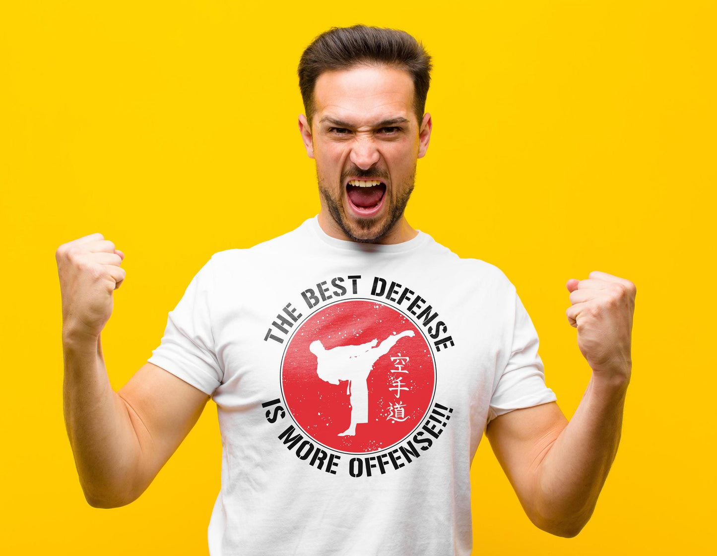 Best Defense is More Offense T-Shirt | Cobra Kai Karate Tribute