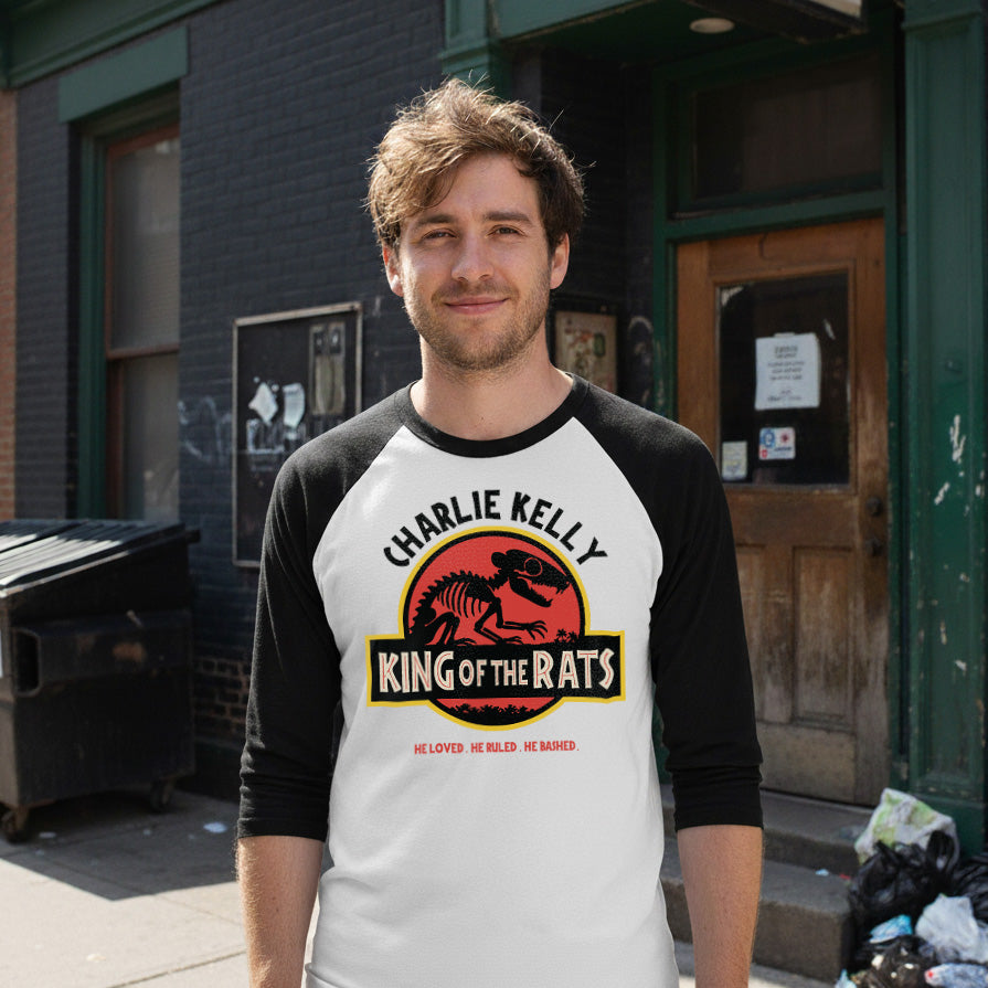 Charlie Kelly Rat King Baseball T-Shirt: Always Sunny Fan Tee