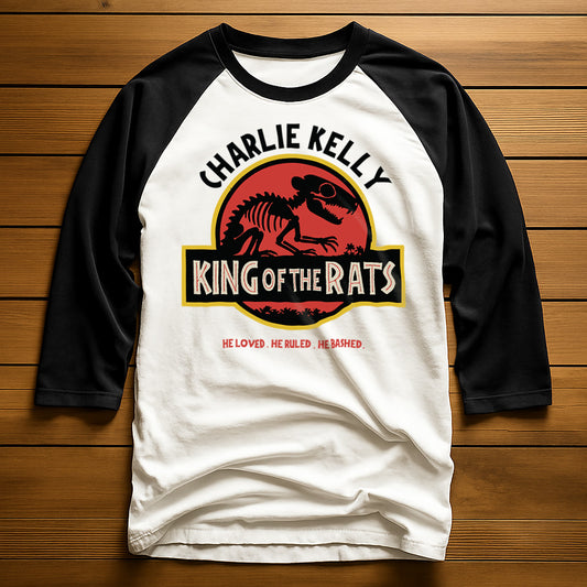 Charlie Kelly Rat King Baseball T-Shirt: Always Sunny Fan Tee