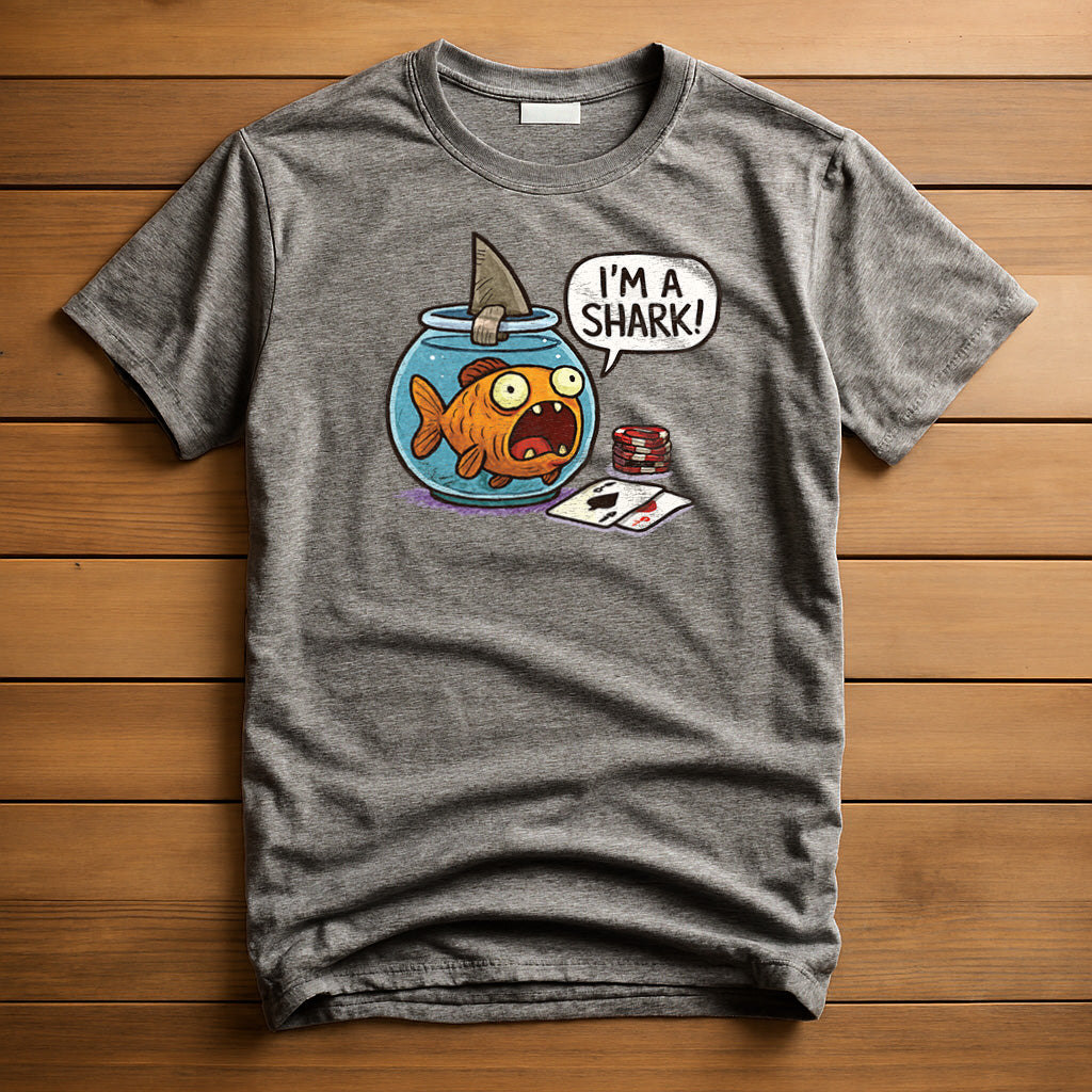 Poker Shark T-Shirt | Be a Goldfish Poker Humor
