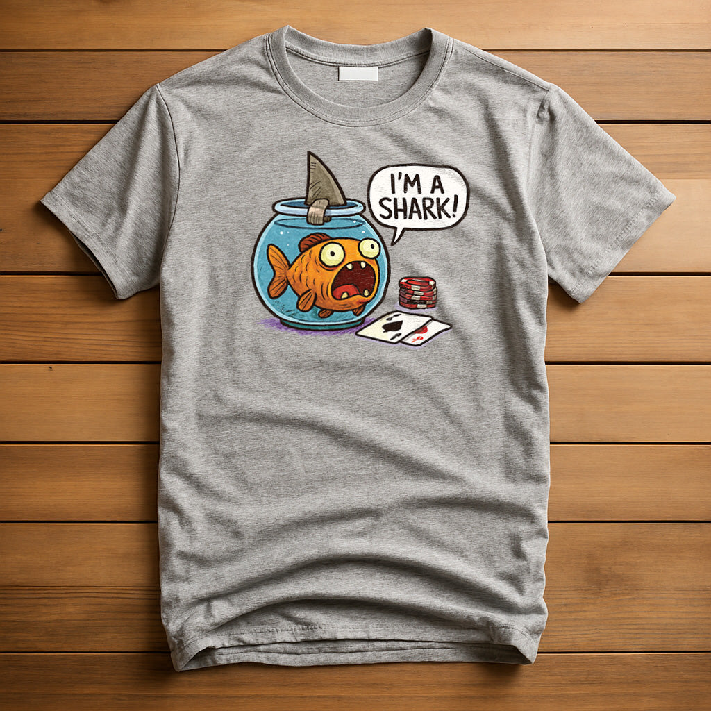 Poker Shark T-Shirt | Be a Goldfish Poker Humor