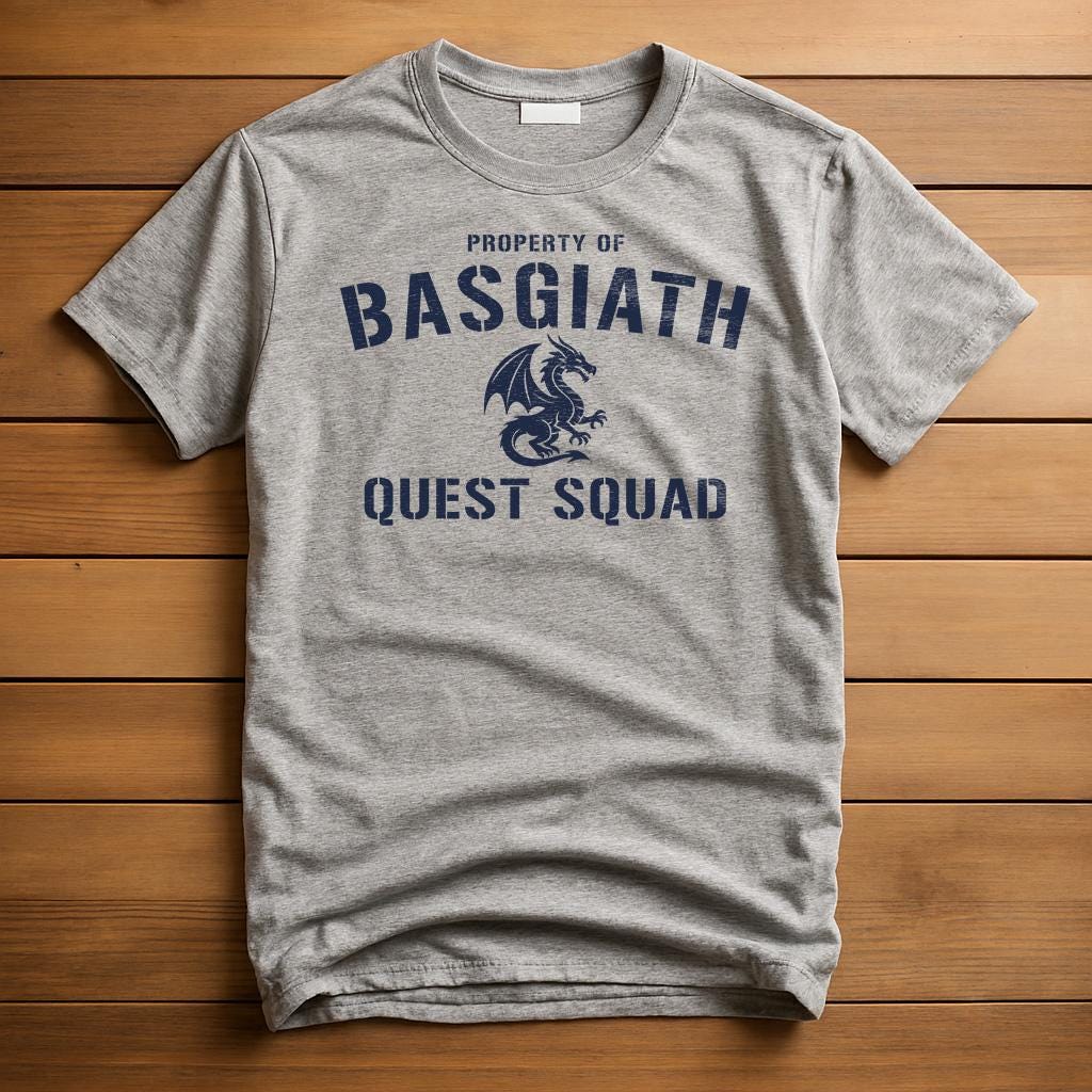 Basgiath Quest Squad T-Shirt | Fourth Wing Fan Tee