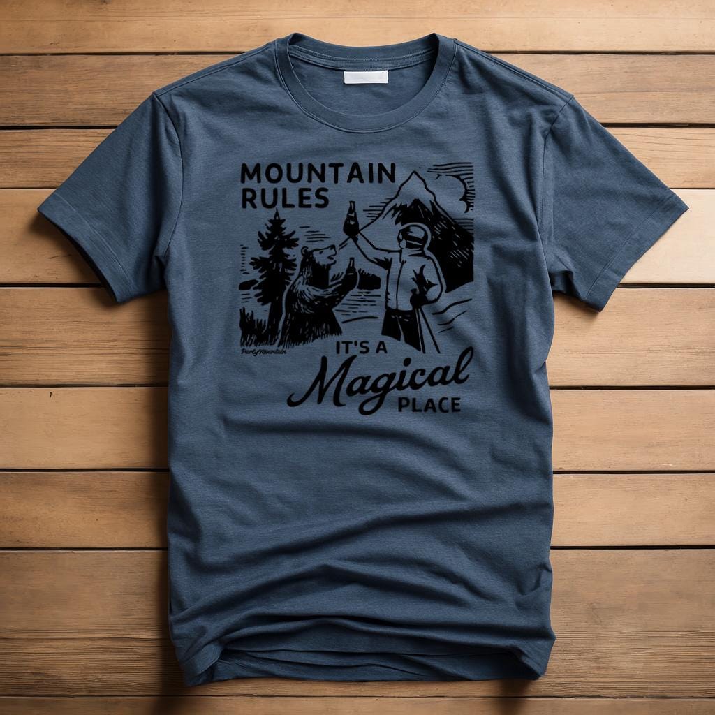 Mountain Rules T-Shirt | Always Sunny Ski Trip Parody Tee