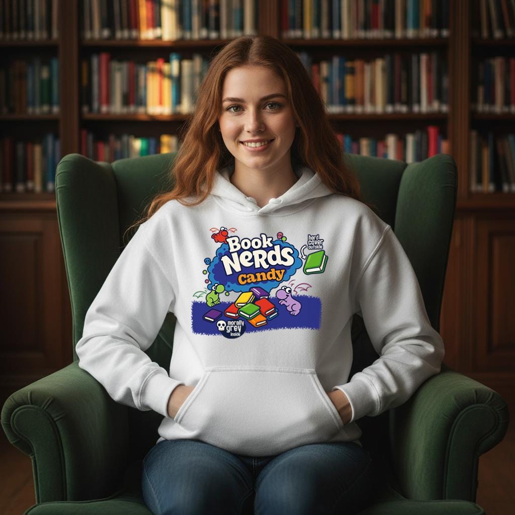 Book Nerds Hoodie | Morally Grey Hoodie
